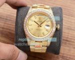 Replica Rolex President Day Date II 41MM Yellow Gold Diamond Bezel